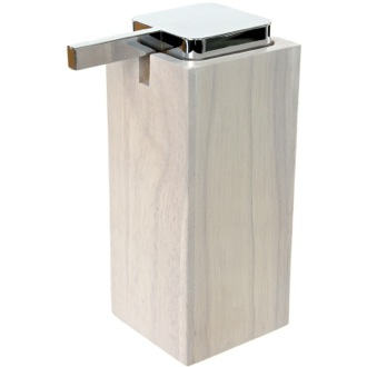 Soap Dispenser Soap Dispenser, White, Square, Tall, Wood Gedy PA80-02